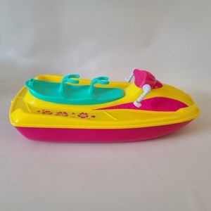 Barbie Doll Sisters Wave Ride Runner Jet Ski Mattel Pink Yellow Boat READ